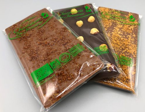Tablettes de chocolats - Chocolaterie bio jurassienne